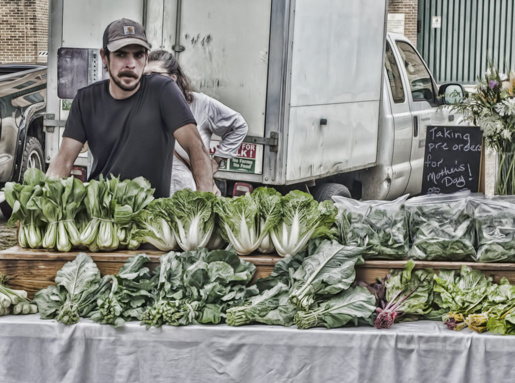 Farmer selling at Farmer's Market