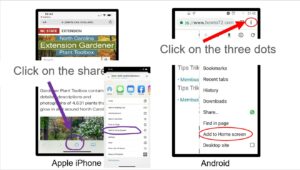 Screenshots of Toolbox on mobile phone